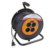 Удлинитель на катушке 50м (4 роз.) 2х1.0 с вкл. REXANT (Сделано в РОССИИ)