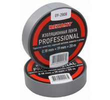 Изолента профессиональная 0.18 х 19 мм х 20м серая REXANT