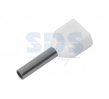 НАКОНЕЧНИК ШТЫРЕВОЙ ВТУЛОЧНЫЙ изолированный (НШВИ F-8мм) 2х0.5мм² (TE-0508) белый REXANT