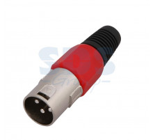 РАЗЪЕМ CANON штекер XLR на шнур красный REXANT