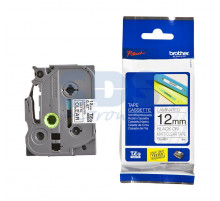 TZEM31 ЛЕНТА 12MM ЧЕРНЫЙ НА ПРОЗР. МАТ.