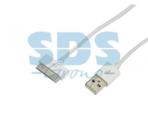 USB кабель для iPhone 4/4S 30 pin шнур 1М белый