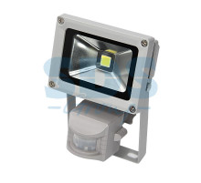 Прожектор уличный LED, белый, 10W, 220В, 800 Lm, IP65, с датчиком движения. Lamper