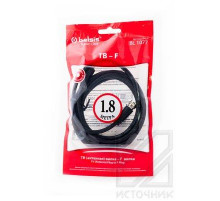 Belsis BASIC LINE BL 1077 ТВ (антенная) вилка - F вилка 1.8м BL1