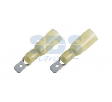 КЛЕММА ПЛОСКАЯ изолированная термоусаживаемая (КПИт штекер - 6.35мм) 4-6мм² (DRS/MDD5.5-250) REXANT