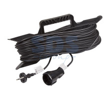 Удлинитель на рамке 40м (1 роз.) 2х0.75 черный REXANT (Сделано в РОССИИ)