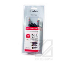Belsis GOLD BGL 1137 Jack 3,5 mm Stereo вилка - 2 RCA вилка 3,0м BL1