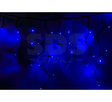 Гирлянда Айсикл (бахрома) светодиодный, 5,6х0,9м, с эффектом мерцания,черный провод 