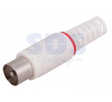 РАЗЪЁМ штекер TV без пайки Белый PROCONNECT