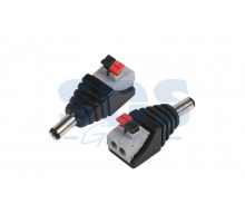 РАЗЪЁМ питания штекер 2.1х5.5 с быстрозажимной колодкой (блистер) REXANT