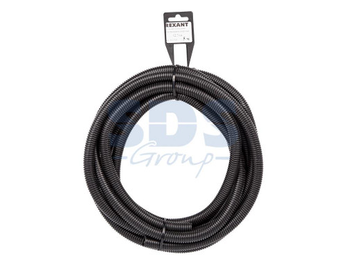 Труба автомобильная гофрированная 12,7 мм ПОЛИПРОПИЛЕН 5 м разрезная REXANT