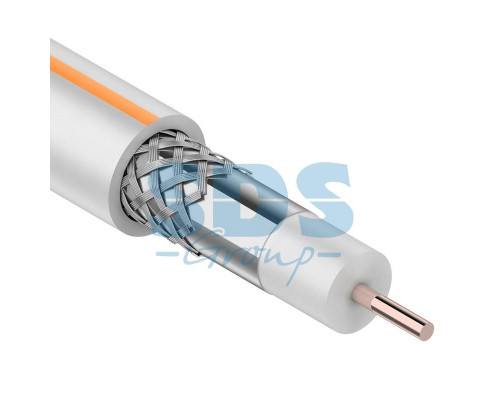 Кабель SAT 50 M, CCA/Al/Al, (75%), 75 Ом, 100м., белый PROCONNECT