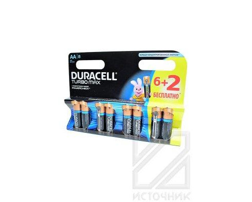 DURACELL TURBO MAX LR6 6+2 бесплатно BL8 NEW