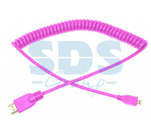 Шнур HDMI - micro HDMI 2М розовый витой REXANT