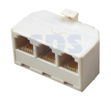 Телефонный тройник (штекер - 3 гнезда) 6P-4C REXANT