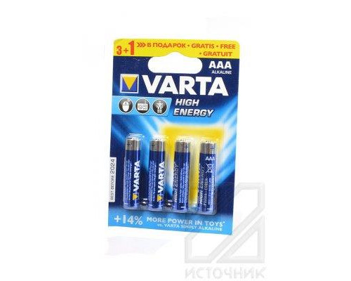 VARTA HIGH ENERGY 4903 LR03 3+1 шт BL4