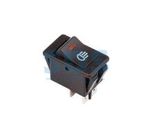 Выключатель клавишный 12V 35А (4с) ON-OFF с красной подсветкой (ASW-17D)