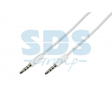 Аудио кабель 3,5 мм штекер-штекер 0,5М белый