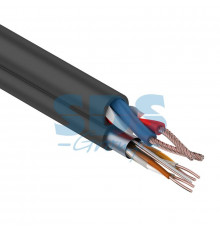 Мульти-кабель FTP 2PR 24AWG CAT5e + 2х0.75мм²., 200м., черный, OUTDOOR REXANT