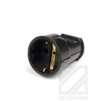MAKEL 10053 штепсель черный (з)