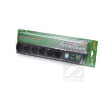 MOST REAL RG-ч 5м 6 розеток, черный BL1