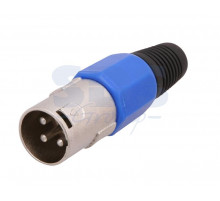 РАЗЪЕМ CANON штекер XLR на шнур синий REXANT