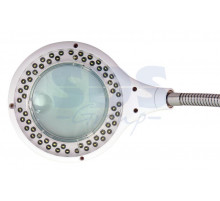 Лупа настольная малая 3Х +доп.12Х с подсветкой 60 LED( прищепка), белая REXANT