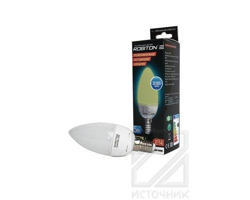 ROBITON LED Candle-5W-2700K-E14 BL1