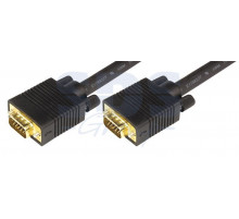Шнур VGA plug - VGA plug 10М gold с ферритами REXANT